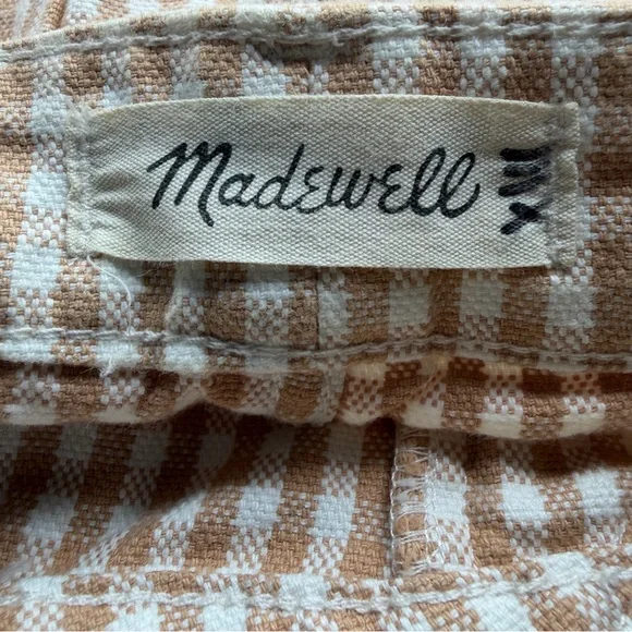 Madewell Tan Checkered Wide Leg Pants - Picture 8 of 12